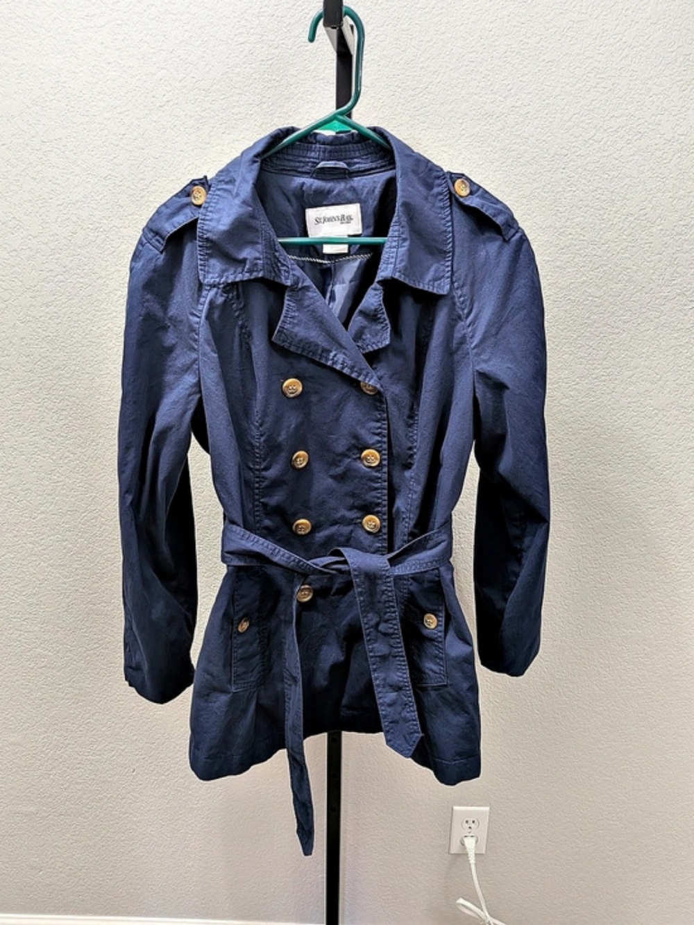 St. Johns Bay Women's Double-Breasted Trench Coat